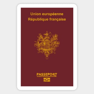 Vintage/Faded Style France Passport Design Magnet